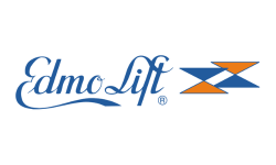 Logo de Edmolift: líder en mesas elevadoras de tijera, elevadores de palés, carros elevadores y posicionadores de trabajo. Soluciones ergonómicas de manipulación de cargas.