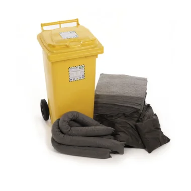 comi kit absorbente industrial contenedor amarillo arsam