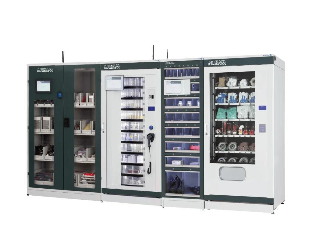 Maquinas vending industrial ARSAM para gestion de EPIs y herramientas en empresa