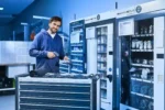 vending industrial en empresa con máquinas HAHN+KOLB gestionando EPIs y herramientas