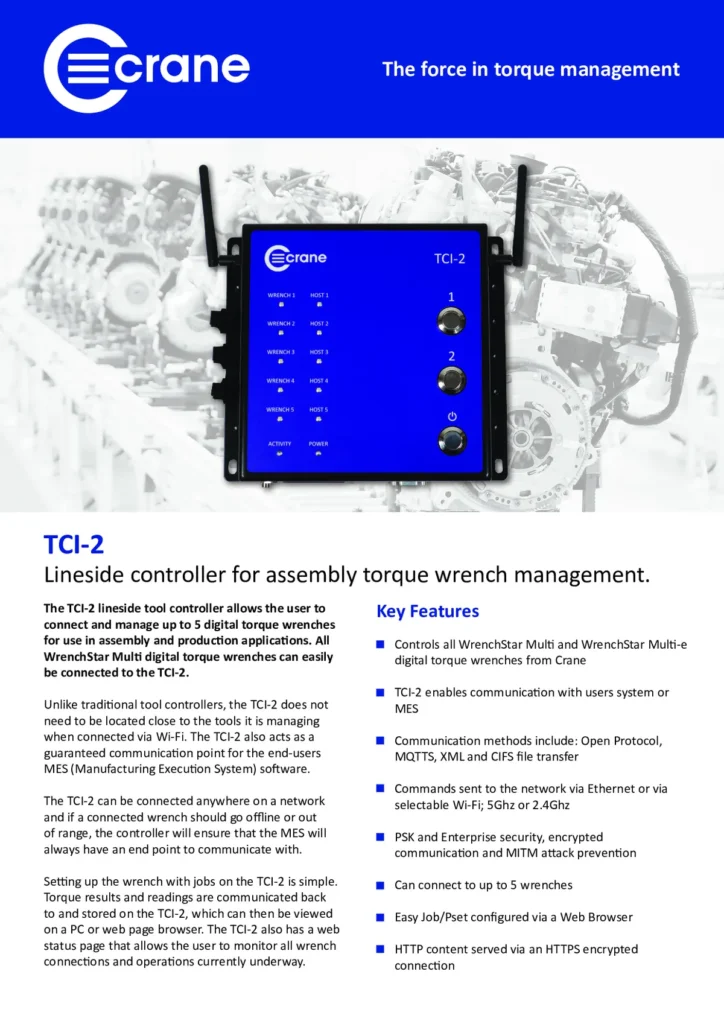 TCI-2 – Controlador de línea de montaje