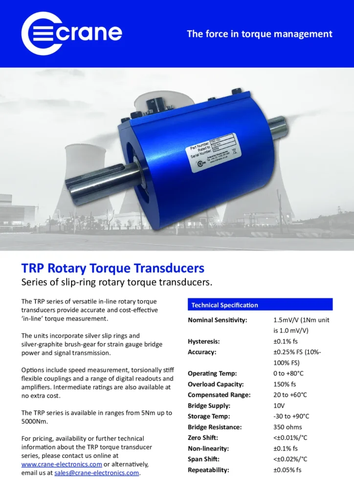 TRP – Transductores de par rotativos con anillos rozantes