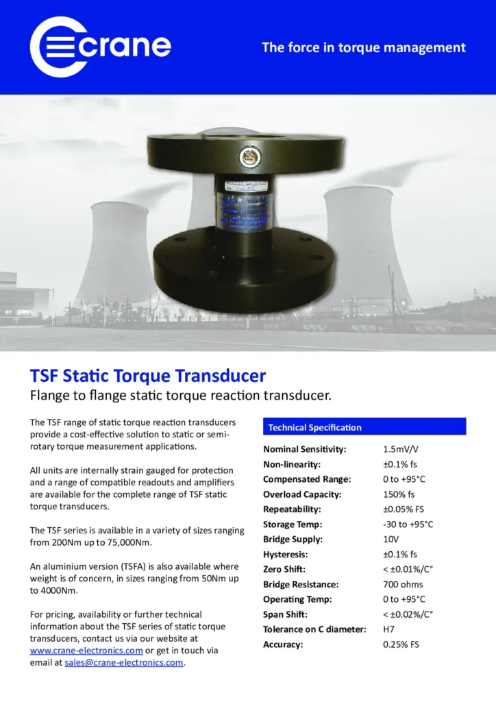 TSF – Transductores de par estáticos entre bridas