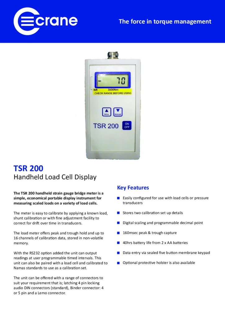 TSR-200 – Indicador digital portátil