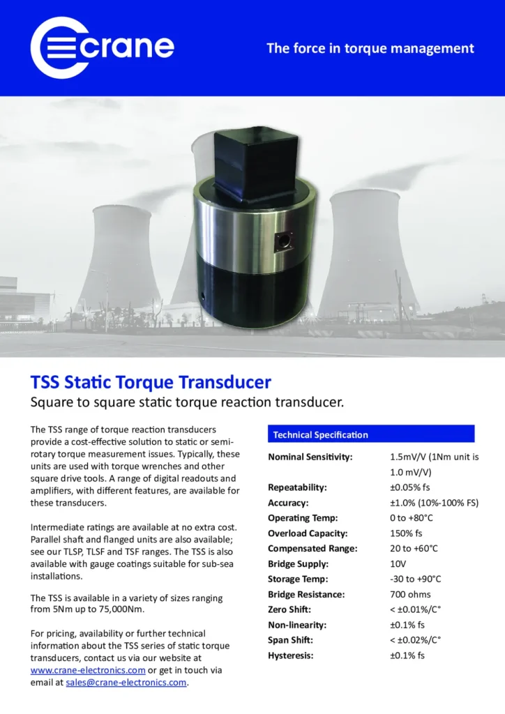 TSS – Transductores de par estáticos entre cuadradillos