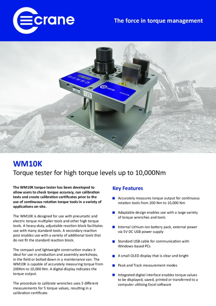 WM10K – Comprobador de herramientas de alto par