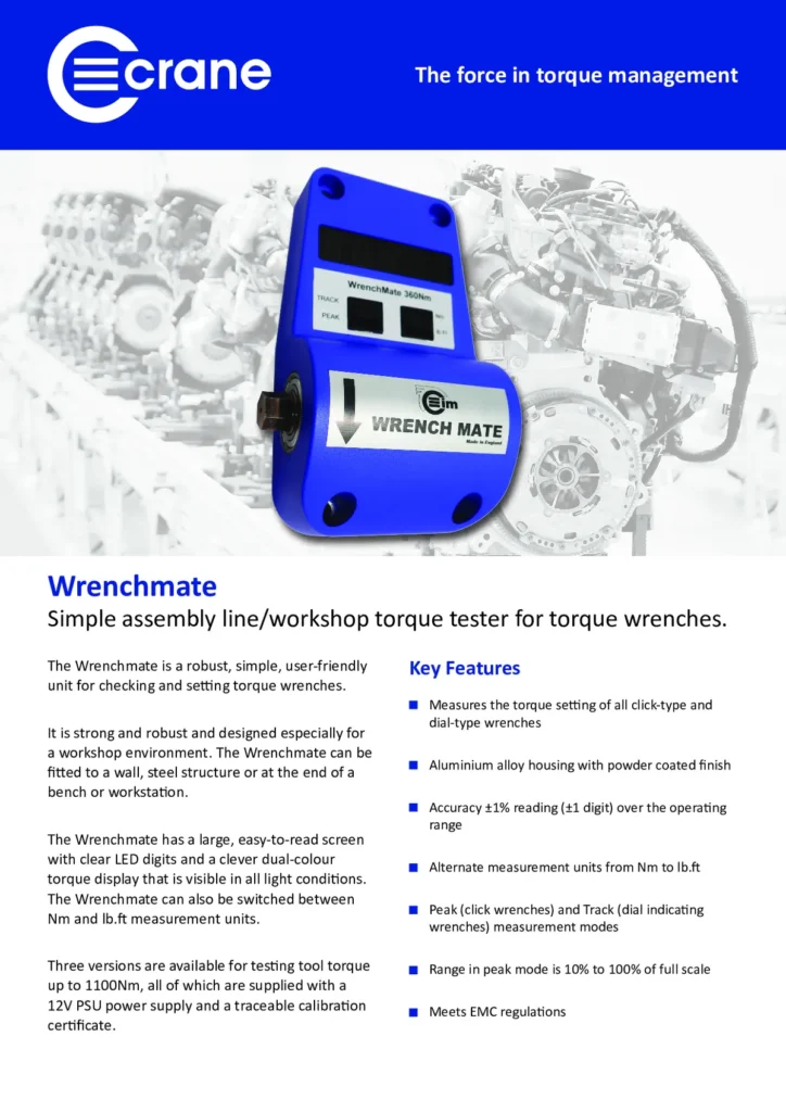 WrenchMate – Comprobador de llaves dinamométricas