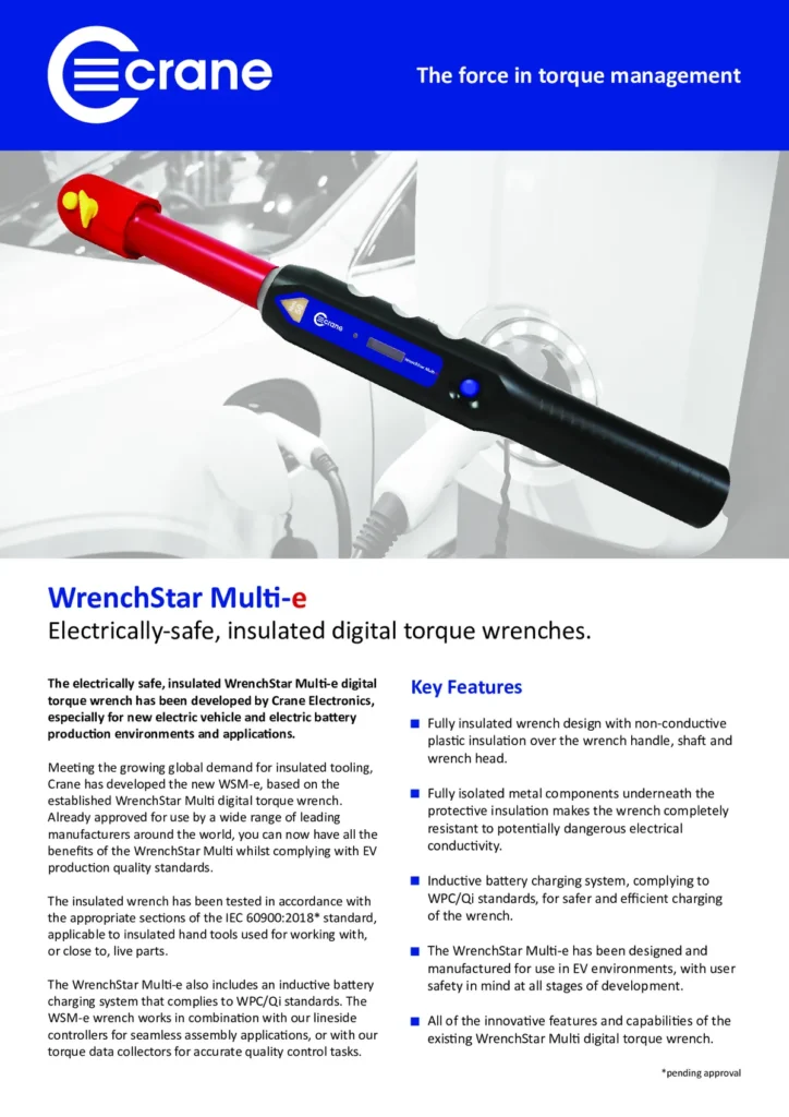 WrenchStar Multi-e – Llaves dinamométricas aisladas